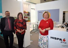 José Miguel Ruiz, Martina Jednalova y Fuensanta Ibáñez, en el stand de Hispa Group. 